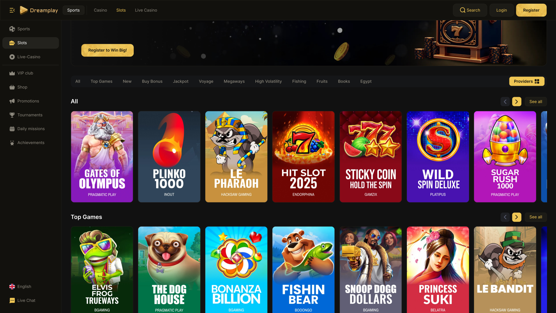 Dreamplay Casino Games Desktop