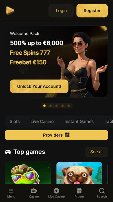 Dreamplay Casino Homepage Mobile