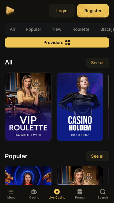 Dreamplay Casino Live Dealer Mobile