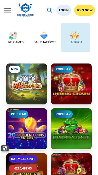 Mobiles Bild des Jackpots von DrueckGlueck Casino