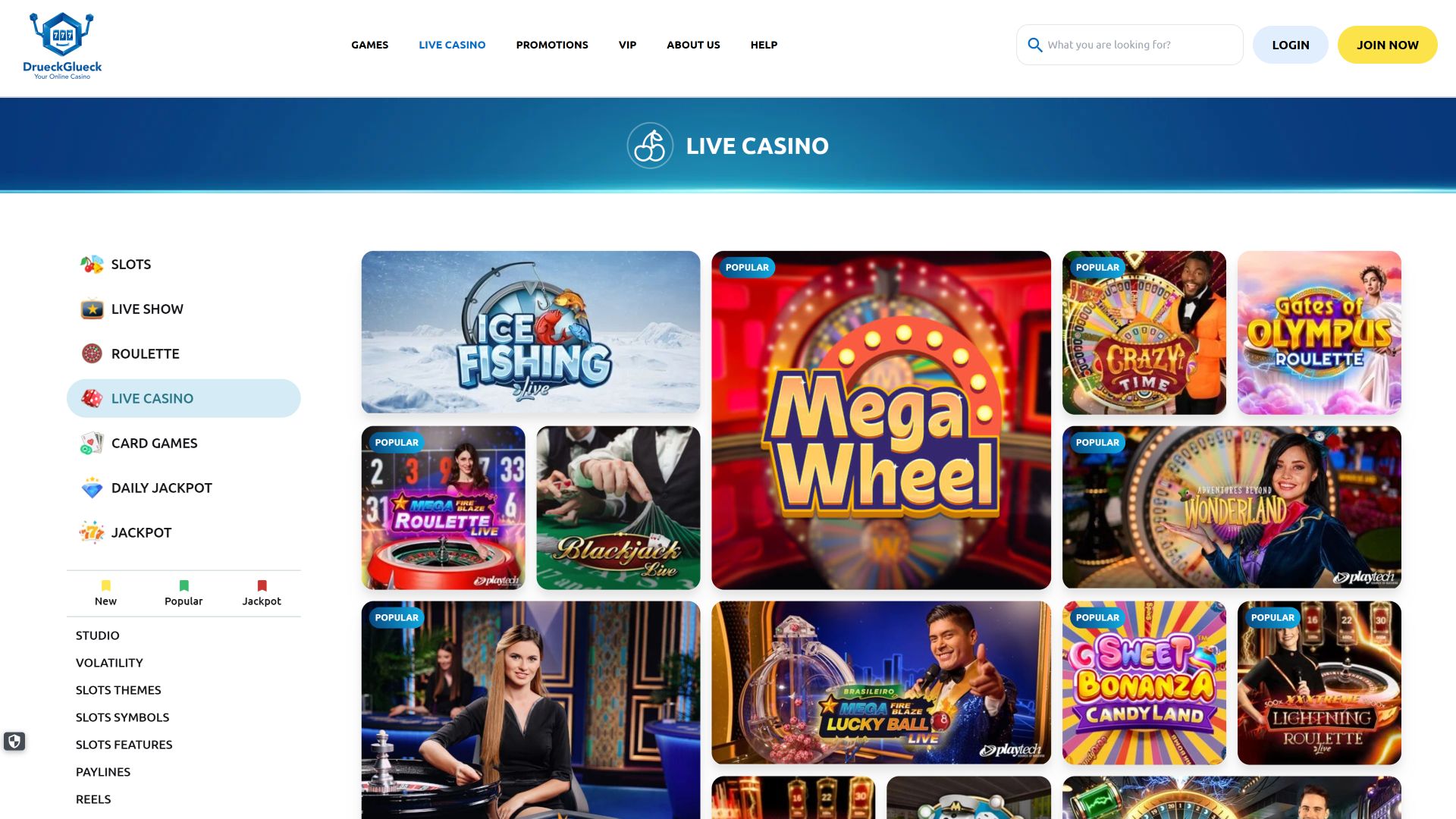 Desktop-Bild des Live-Dealers von DrueckGlueck Casino