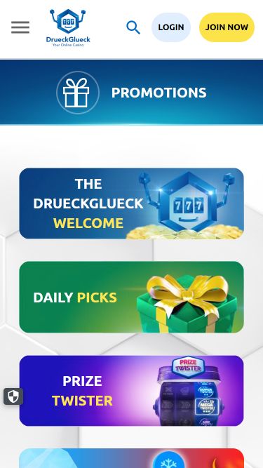 Mobiles Bild der Promotionen von DrueckGlueck Casino