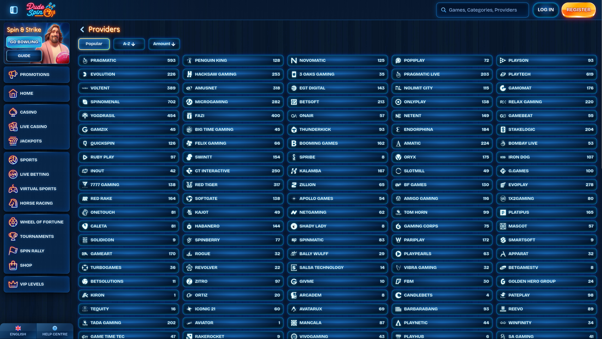 DudeSpin Casino Game Developers