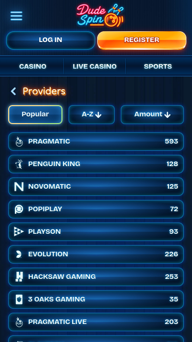 DudeSpin Casino Game Developers