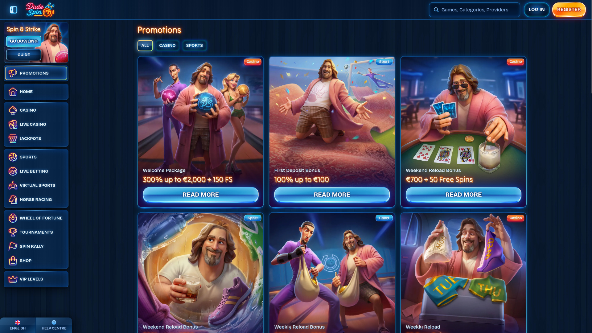 DudeSpin Casino Promotions