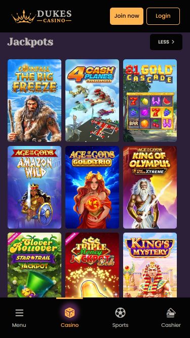 Dukes Casino Mobile Image Jackpot
