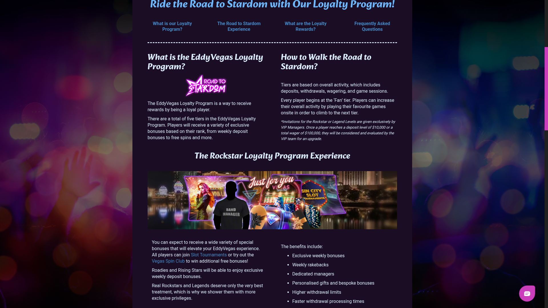 Eddy Vegas Desktop VIP Program