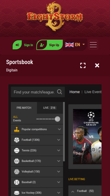Eight Storm Casino Sports Mobile