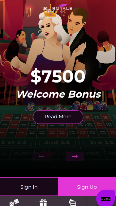El Royale Casino Homepage Mobile