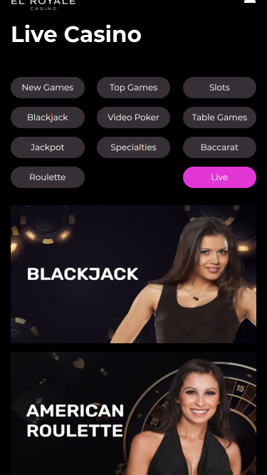 El Royale Casino Live Dealer Mobile