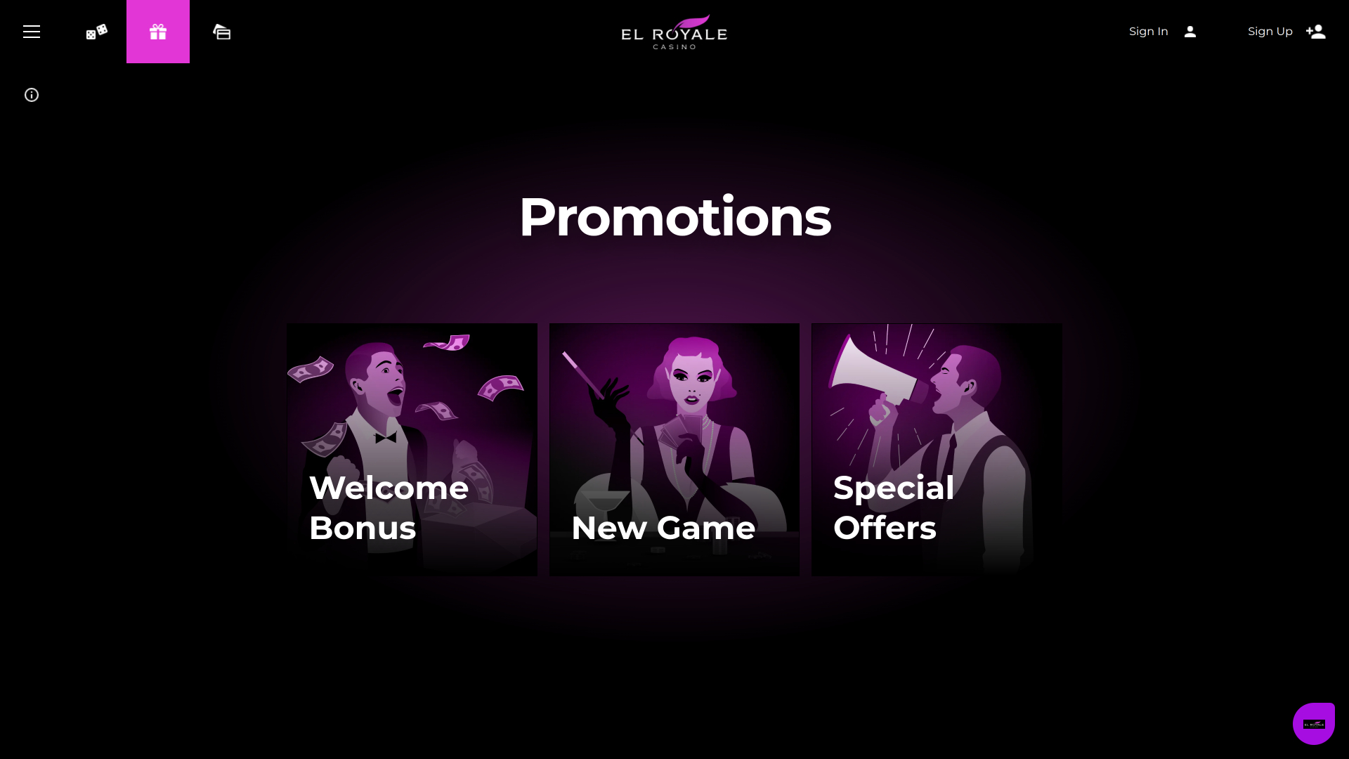 El Royale Casino Promotions Desktop