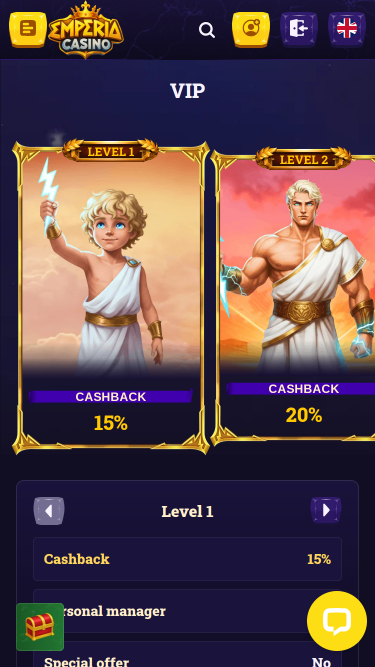 Emperia Casino Mobile VIP