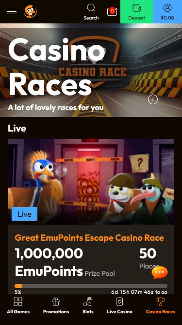 Emu Casino Mobile Tournaments