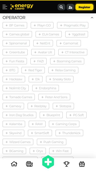 Energy Casino Mobile Image Game Developers