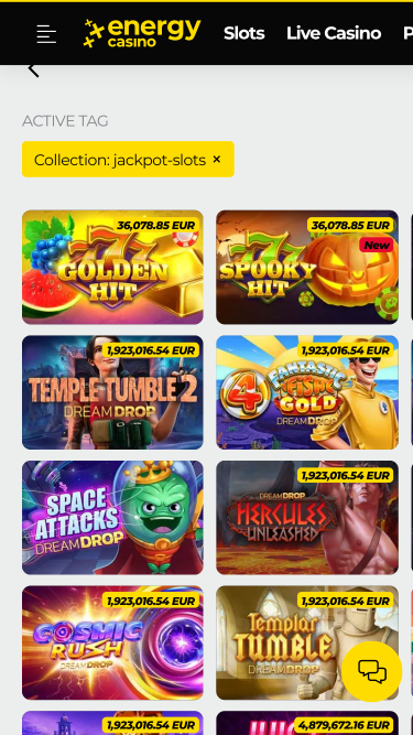 Energy Casino Jackpot Mobile