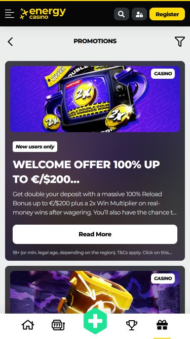 Energy Casino Mobile Image Promotions