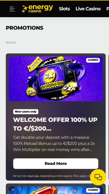 Energy Casino Promotions Mobile