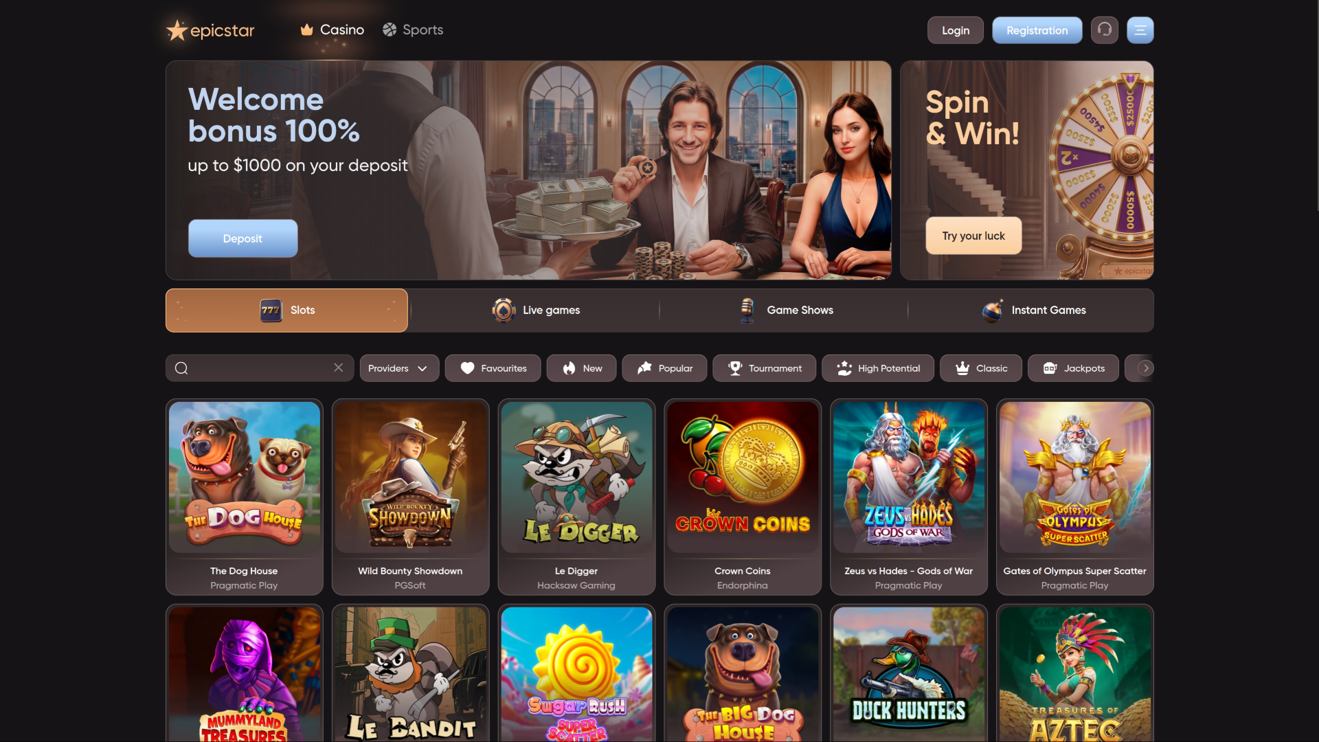 Epicstar Casino Desktop Games