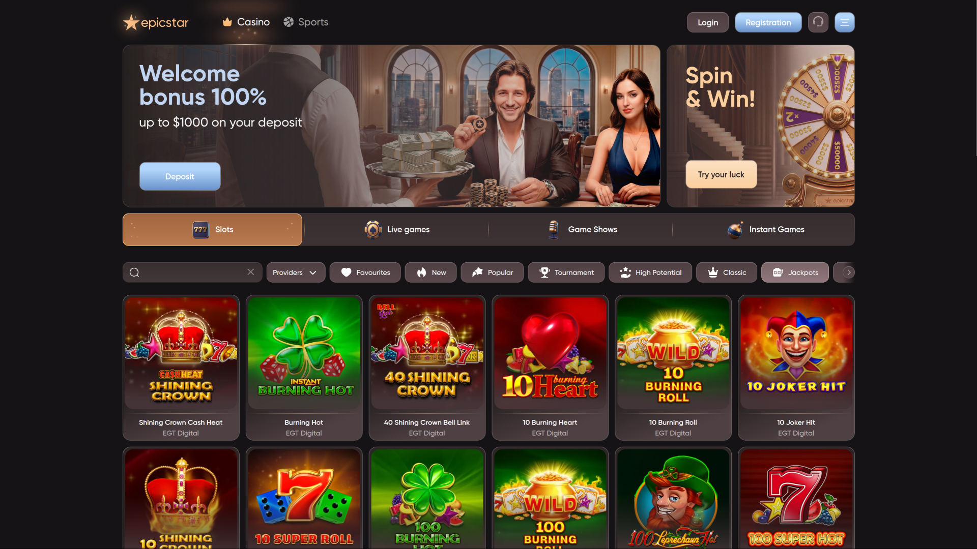 Epicstar Casino Desktop Jackpot