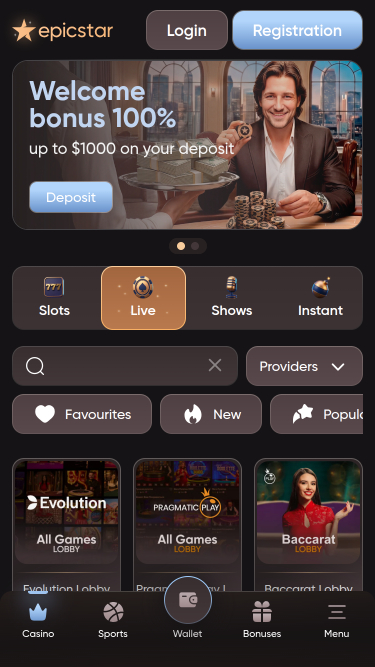 Epicstar Casino Mobile Live Dealer