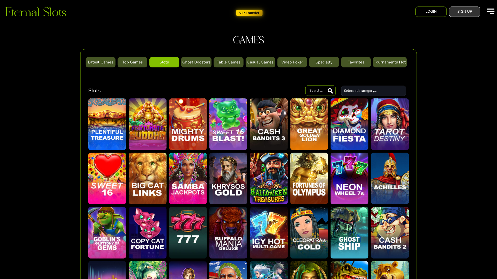 Eternal Slots Casino Games Desktop