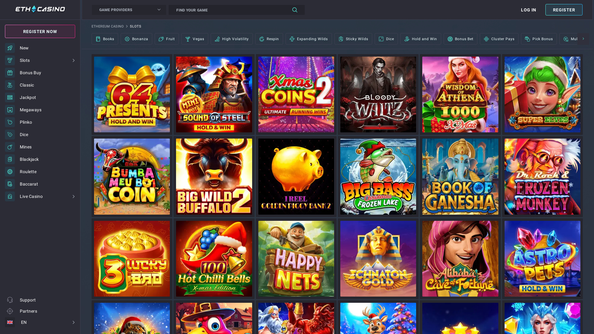 ETH Casino Games Desktop
