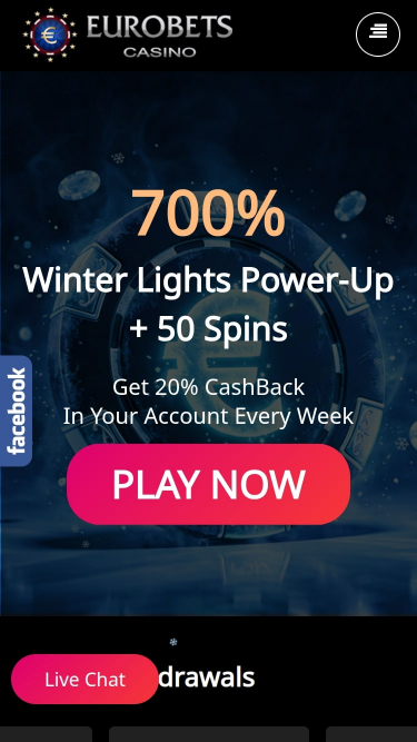 EuroBets Casino Homepage Mobile