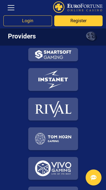 EuroFortune Casino Game Developers Mobile