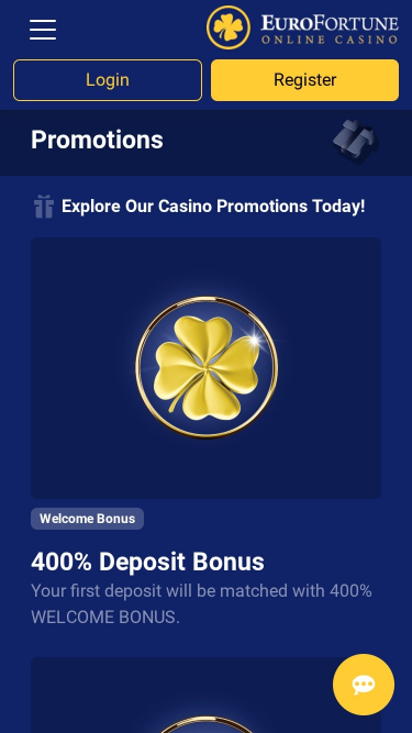 EuroFortune Casino Promotions Mobile