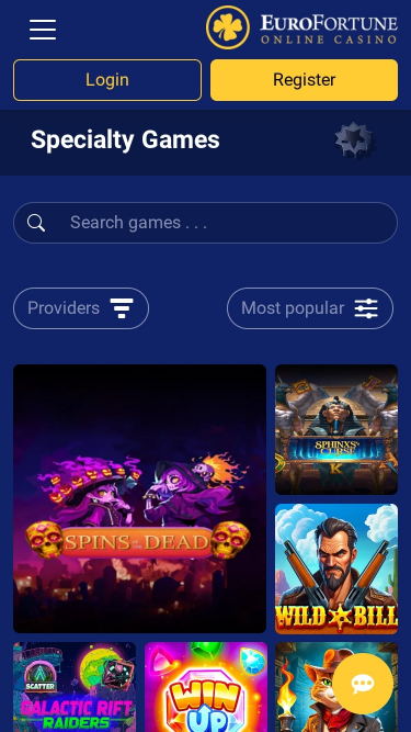 EuroFortune Casino Specialty Games Mobile