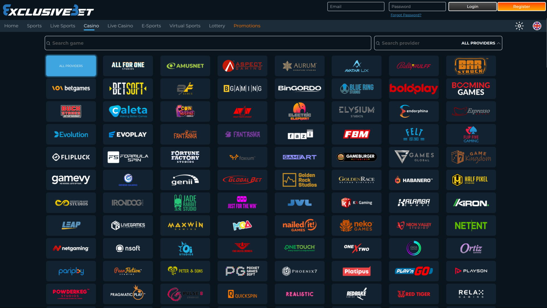 Exclusive Bet Casino Desktop Game Developers