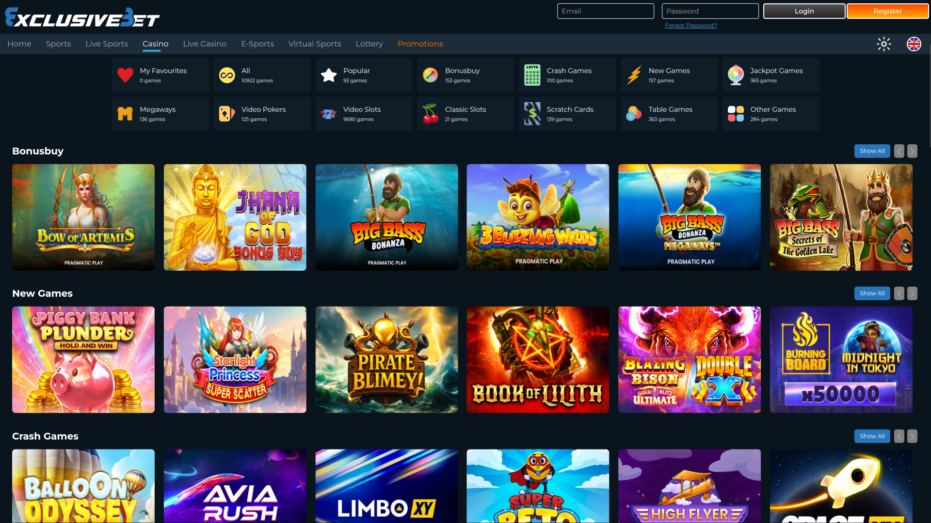 Exclusive Bet Casino Desktop Games