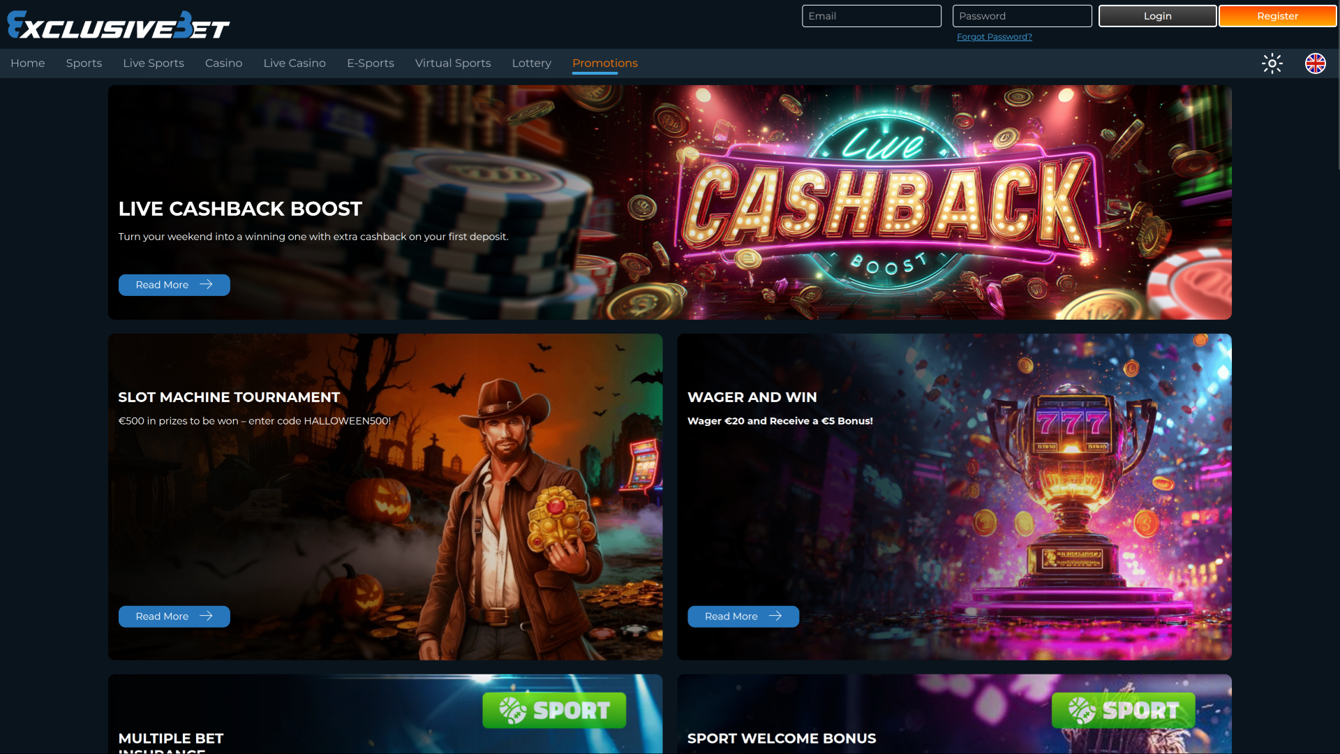 Exclusive Bet Casino Desktop Promotions
