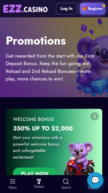 EZZ Casino Promotions Mobile