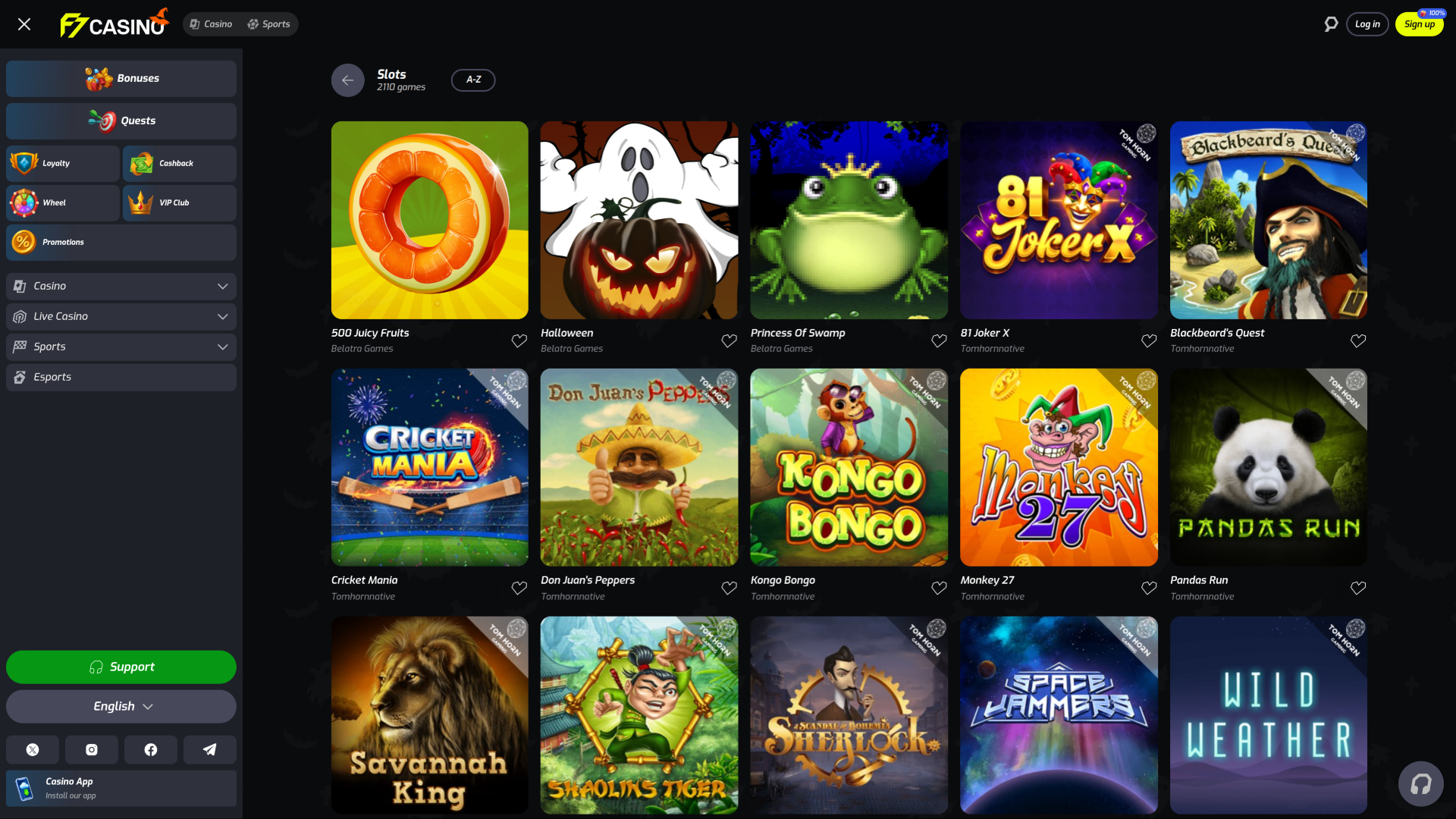 F7 Casino Desktop Games