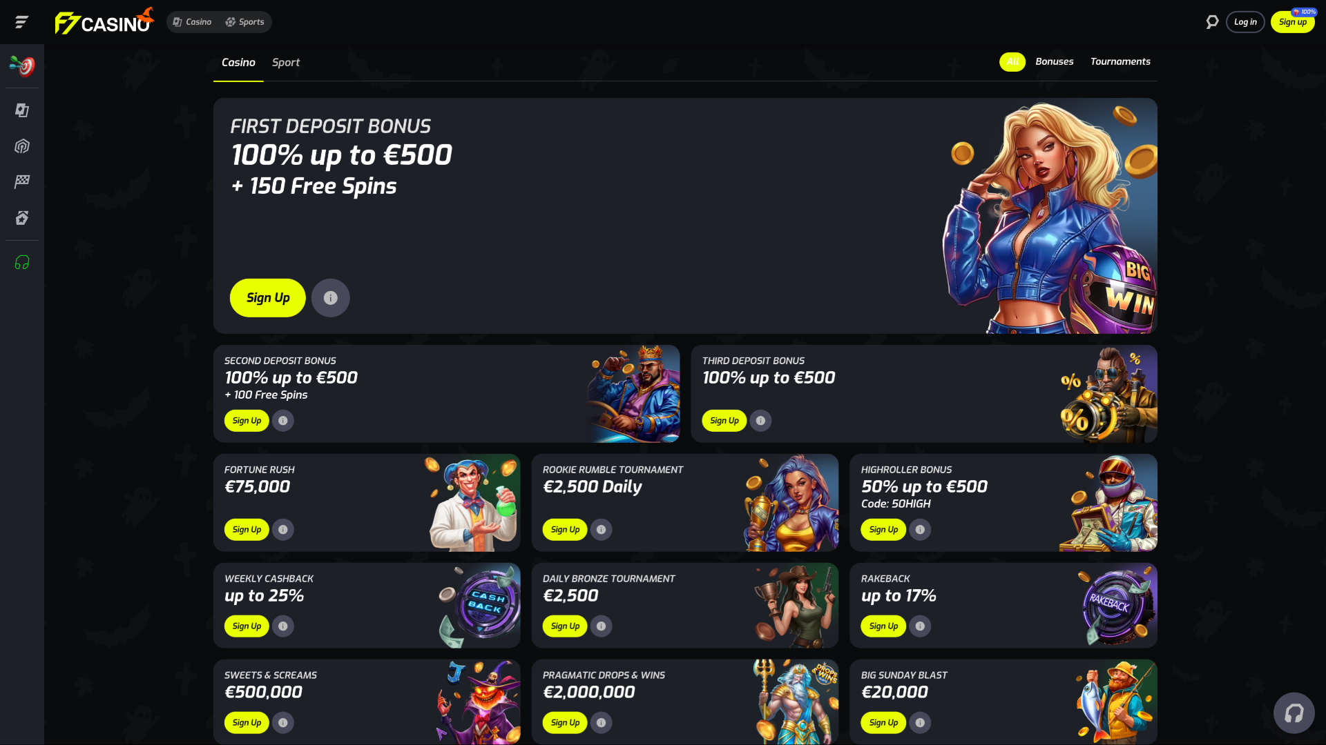 F7 Casino Desktop Promotions