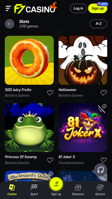 F7 Casino Mobile Games