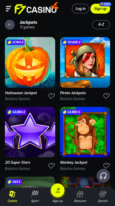 F7 Casino Mobile Jackpot