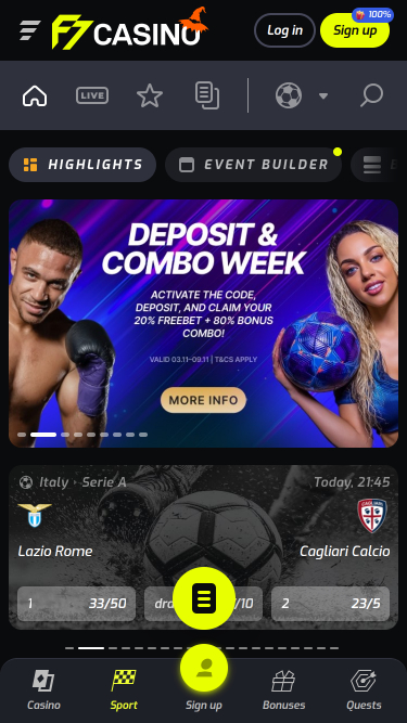 F7 Casino Mobile Sports
