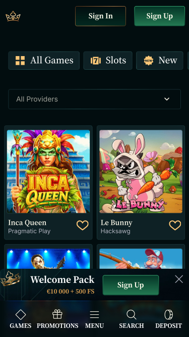 FairCrown Casino Games