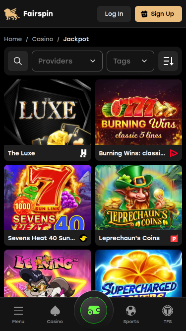 Fairspin Casino Mobile Jackpot