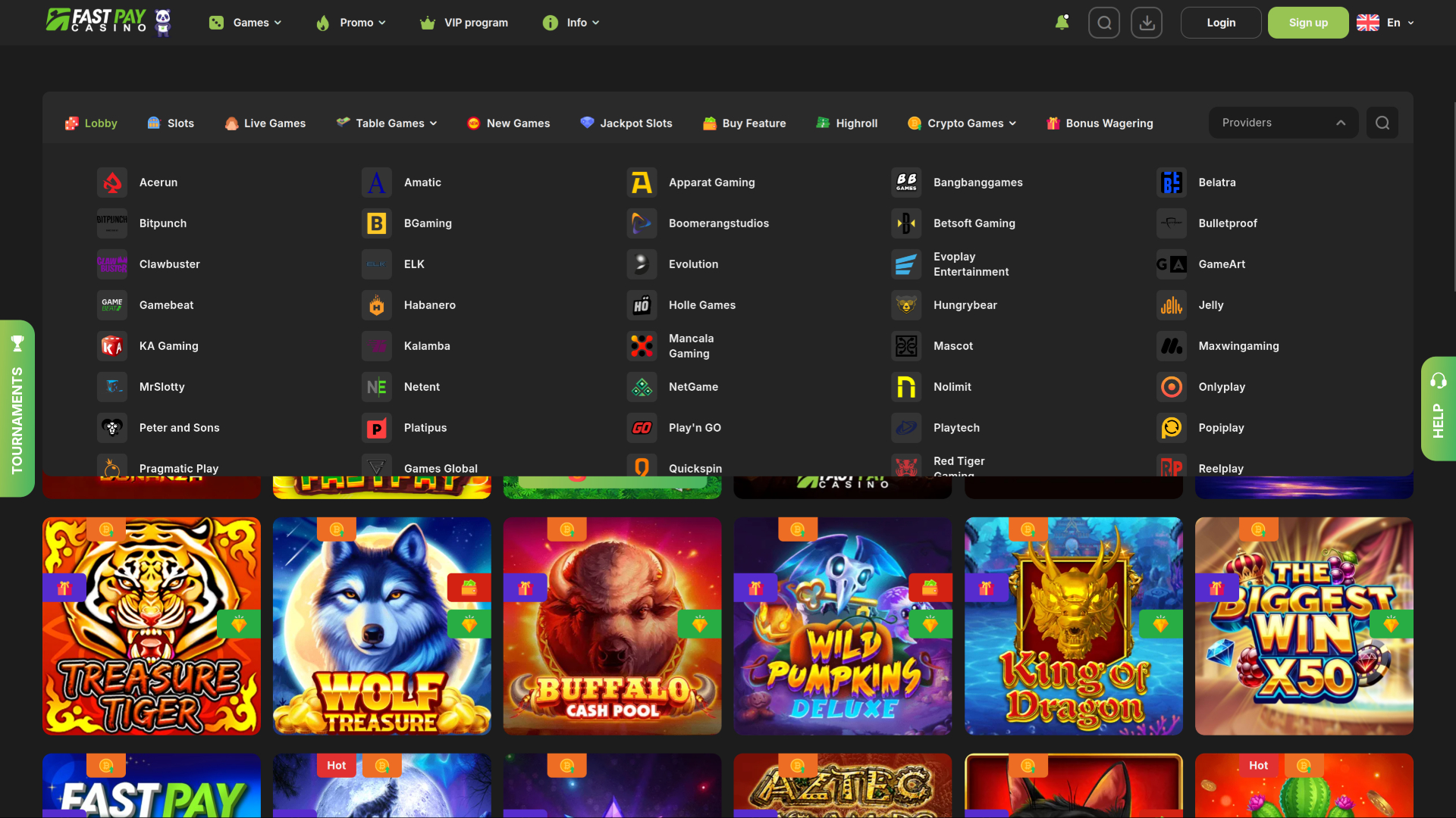 Fastpay Casino Desktop Game Developers