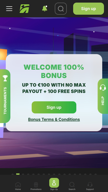 Fastpay Casino Mobile Homepage