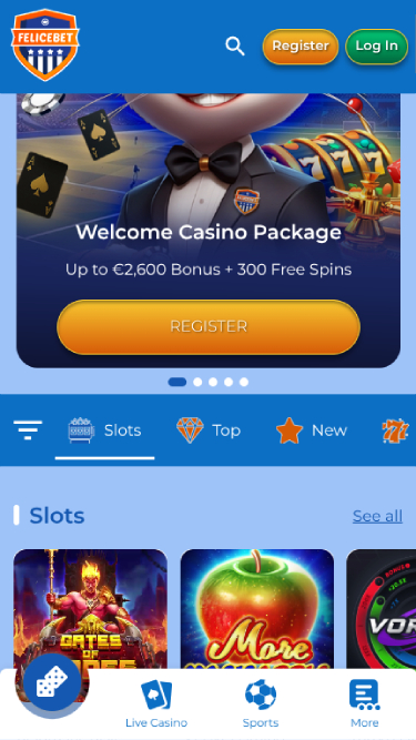 Games screenshot of Felicebet Casino for Mobile