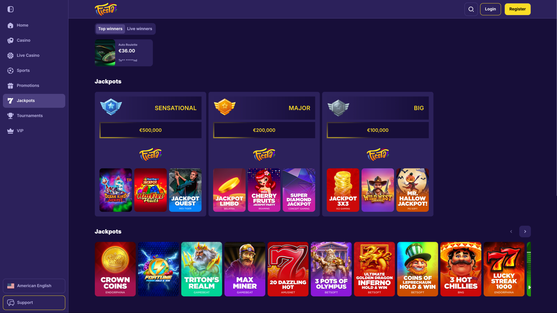 Fiestaslots Casino Desktop Jackpot