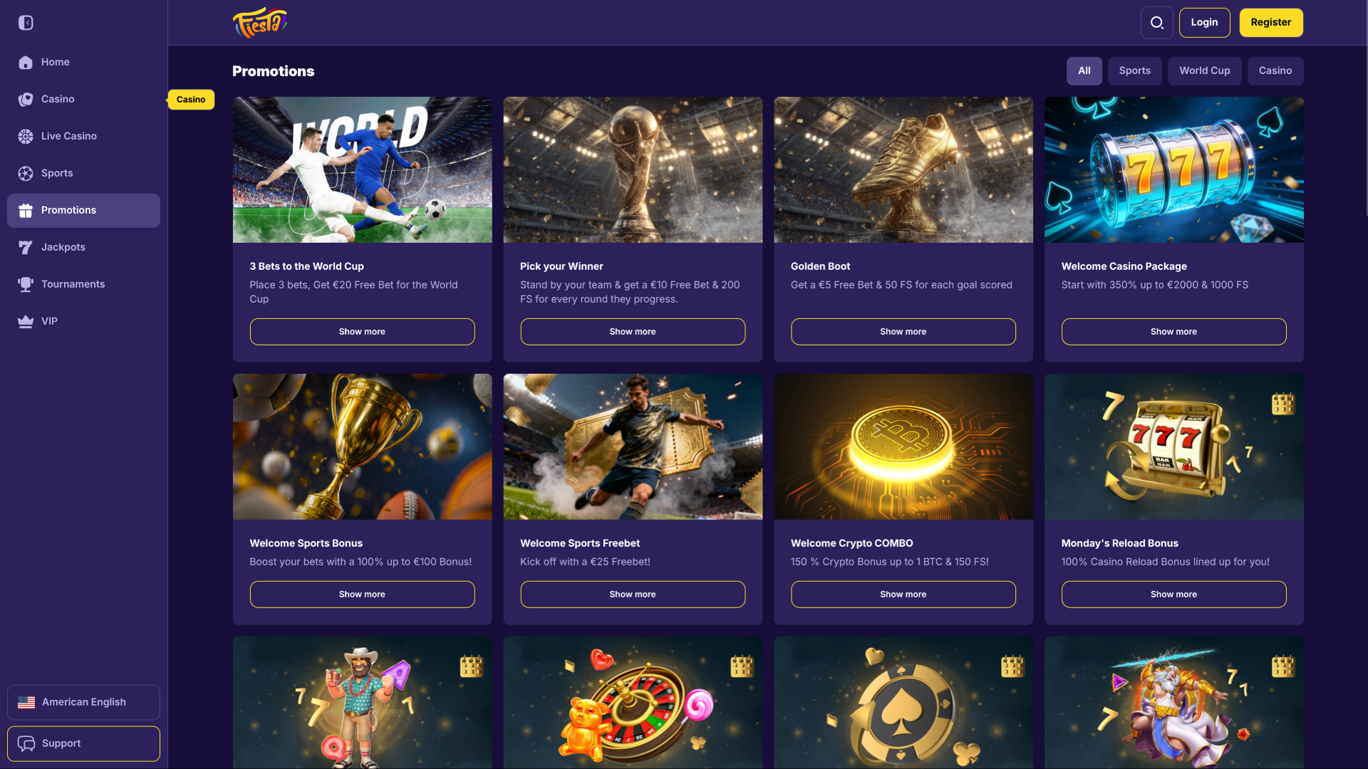 Fiestaslots Casino Desktop Promotions