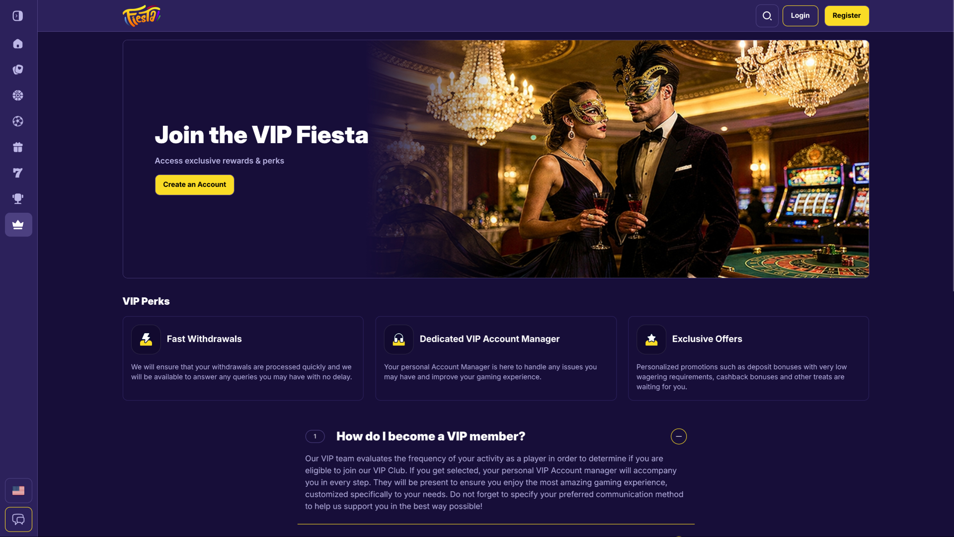Fiestaslots Casino Desktop VIP