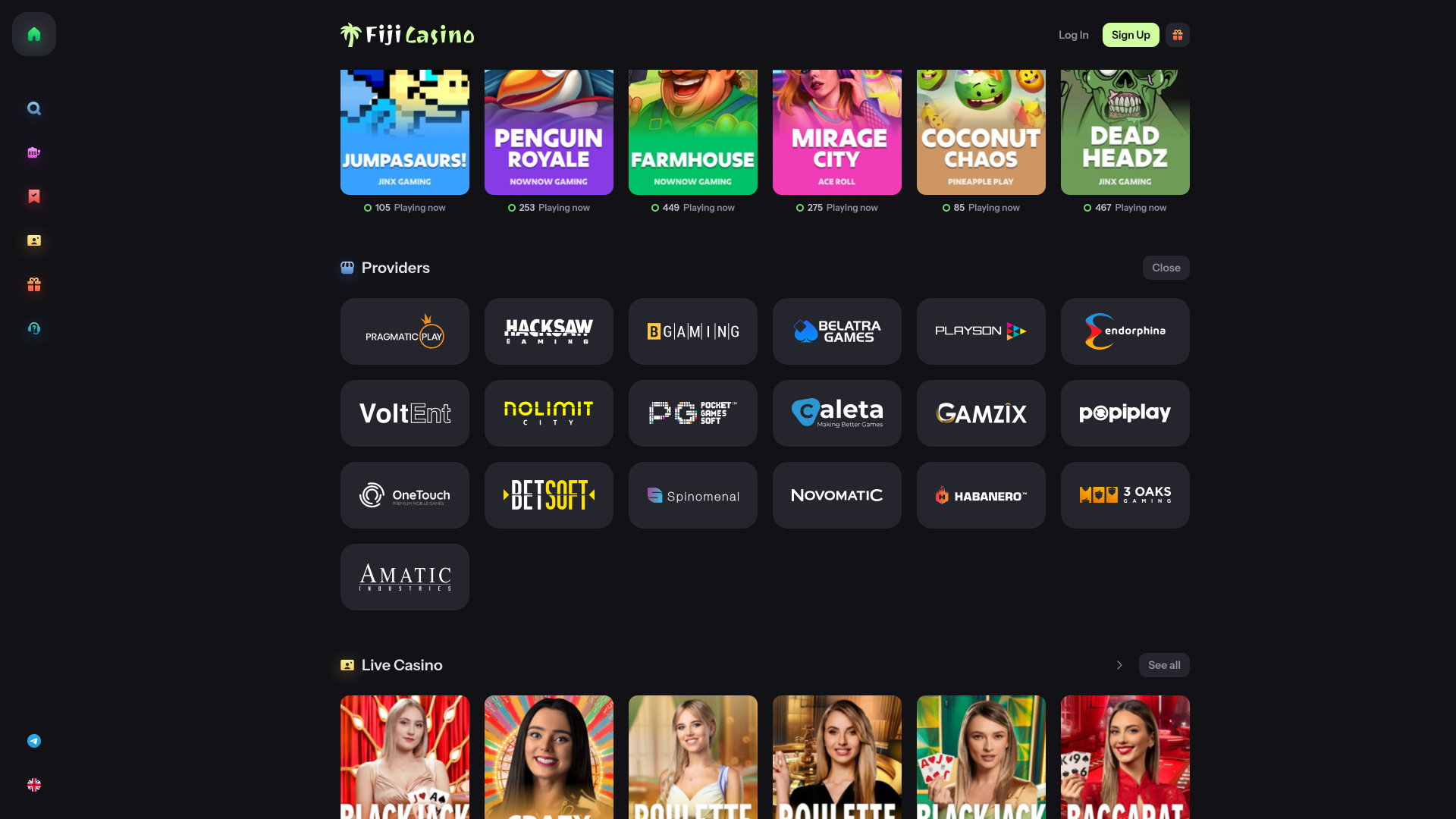 Fiji Casino game developers desktop
