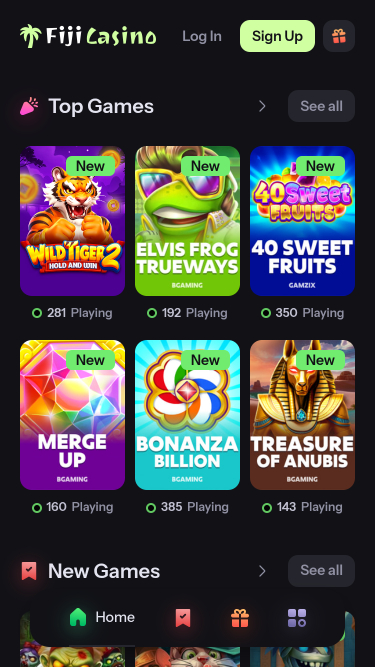 Fiji Casino mobile games