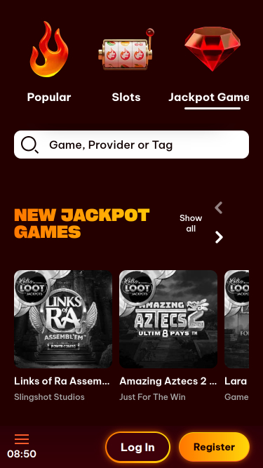 Flamez Casino Mobile Jackpot